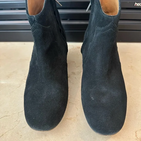 Isabel Marant Dicker Black Suede Leather Ankle Boots, 37/US 7, Good Condition - Picture 2 of 16